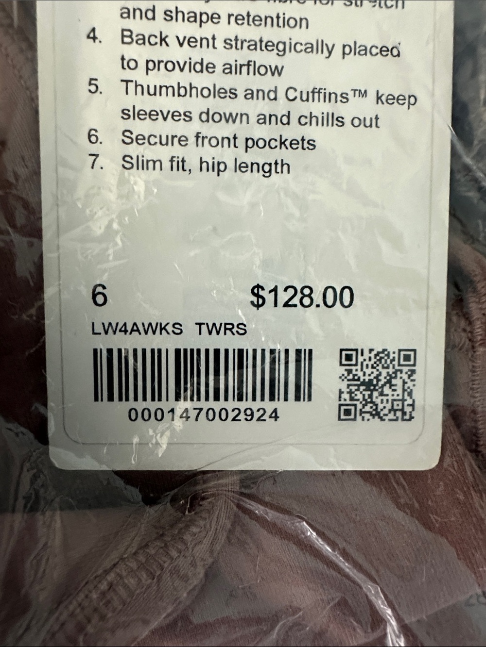 NWT Lululemon Define Jacket Luon Twilight Rose Size 6 - Picture 6 of 6